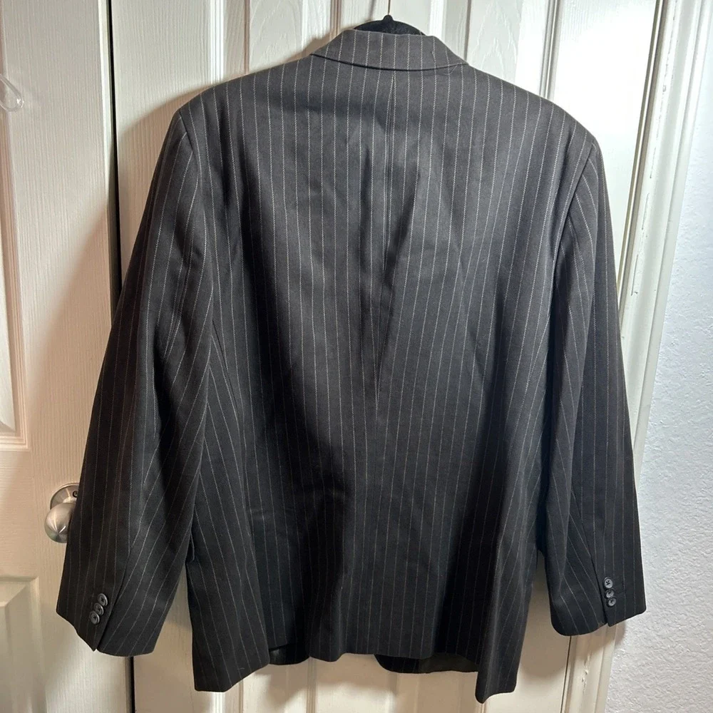 Banana Republic Tailored 3 Button Striped Blazer 42S Cotton Jacket‎